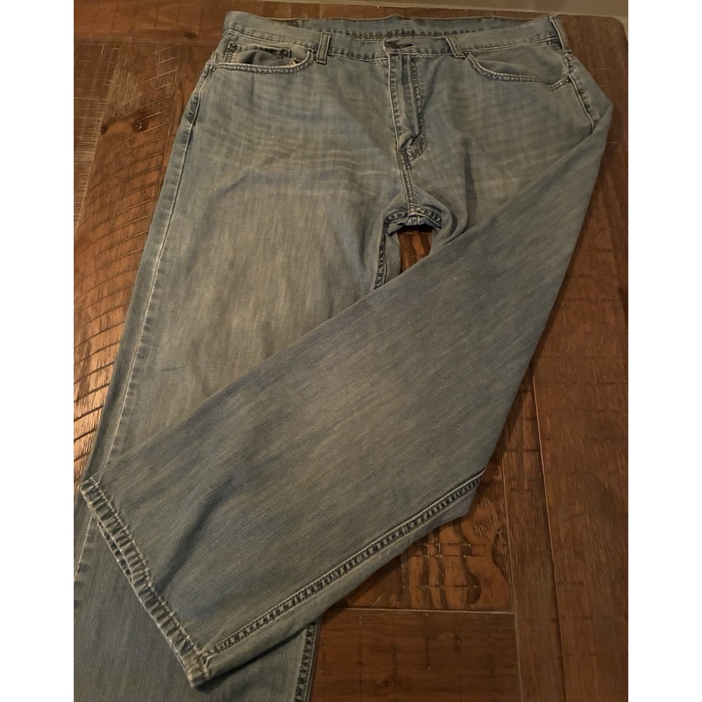 Levi's 569 Men's Loose Straight Jeans 38x30 Light Wash Faded Denim